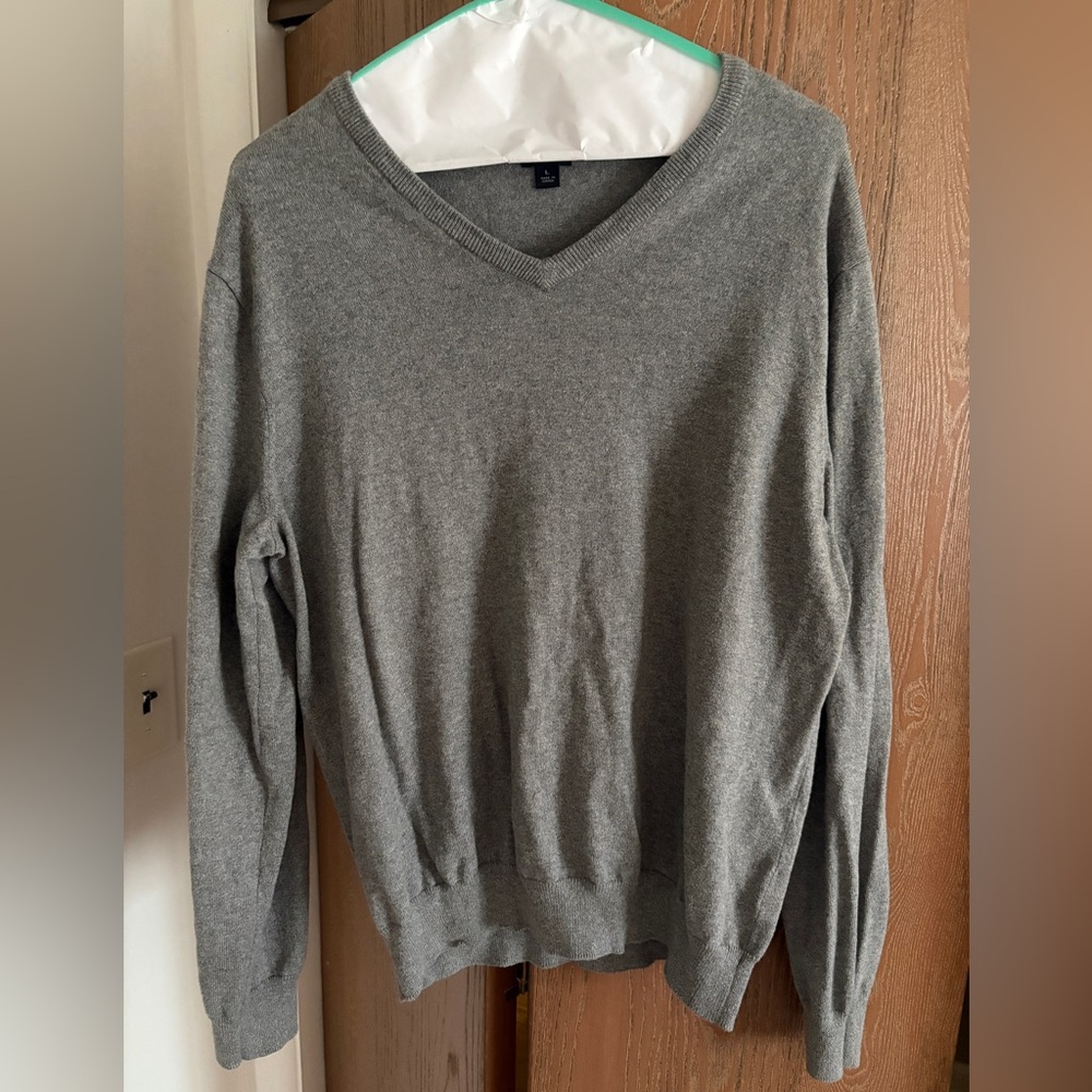 Gray Men’s J Crew V Neck Sweater